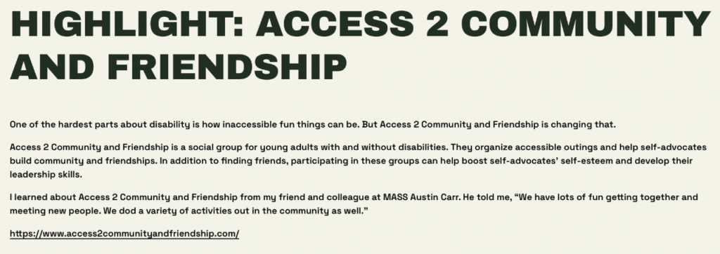 Image showing self advocacy wins.